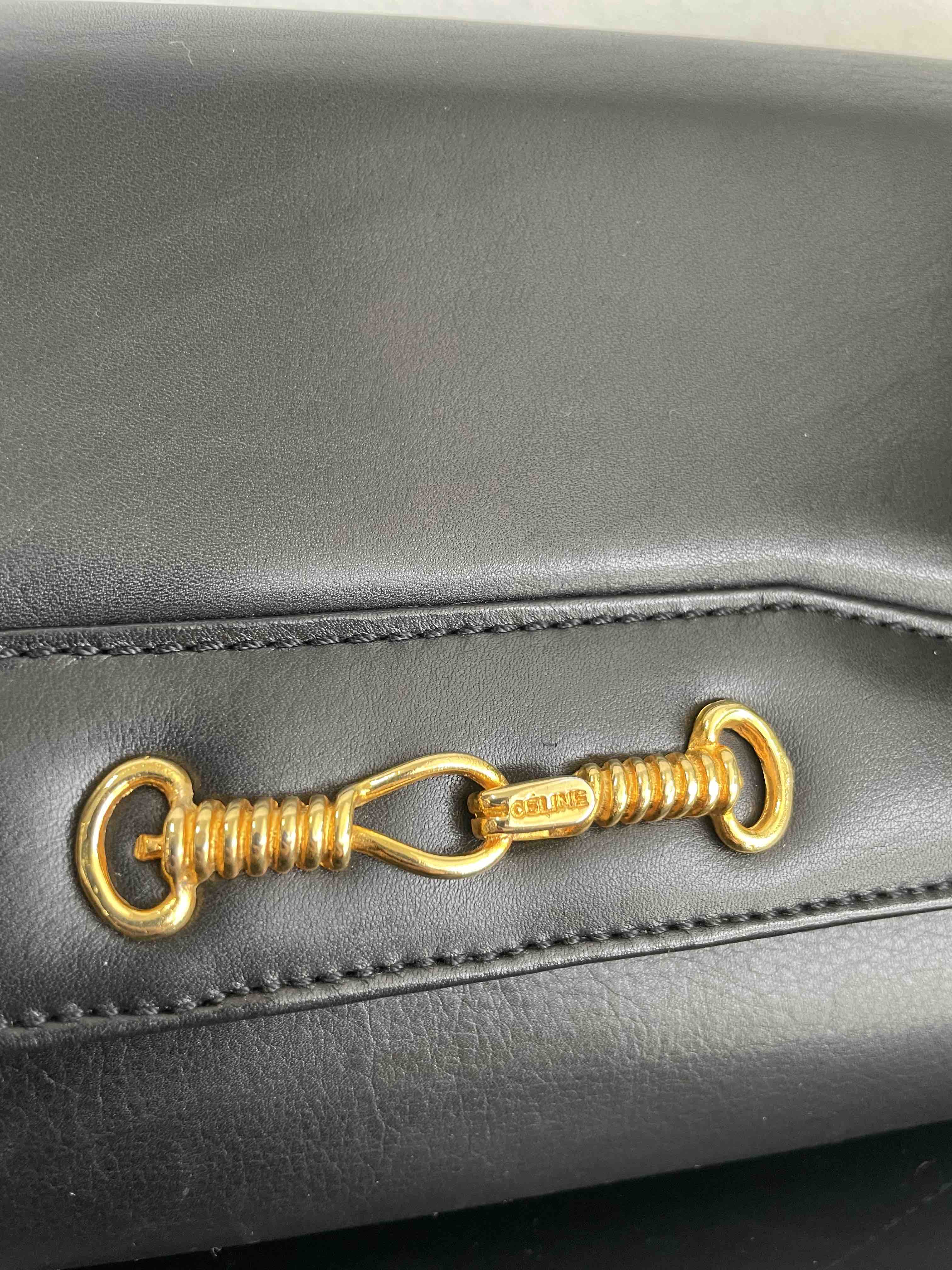 Celine ChainBag Black Leather Shoulder Bag