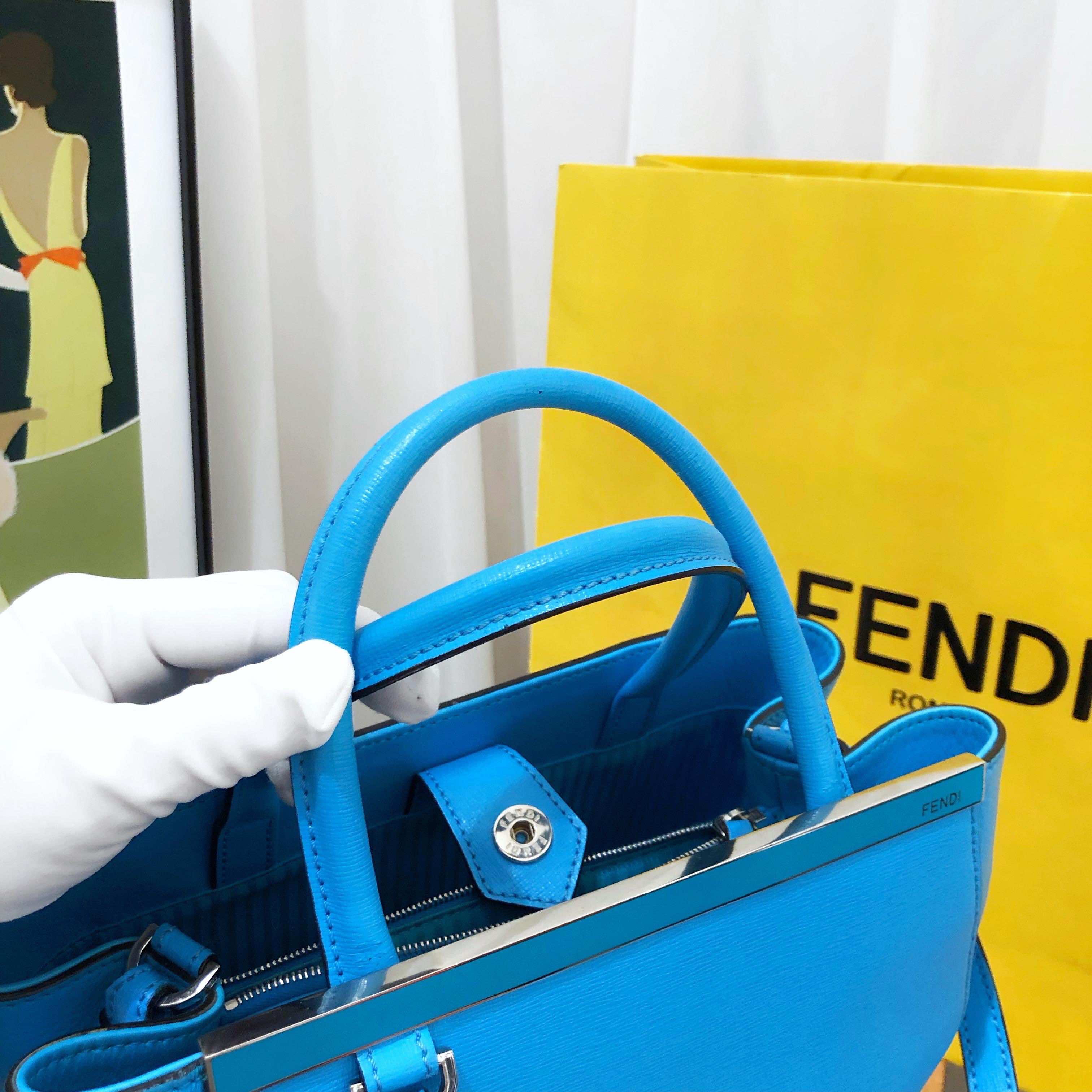 Fendi 2jours Blue Handbag