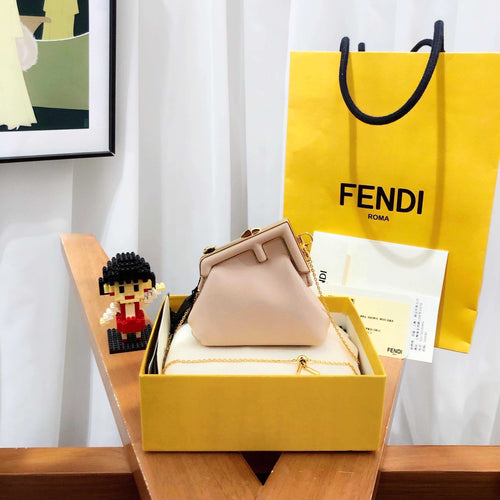 Fendi First Nano Beige Handbag