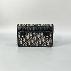 Dior Oblique Bum Bag Black and Beige Wallet on Chain