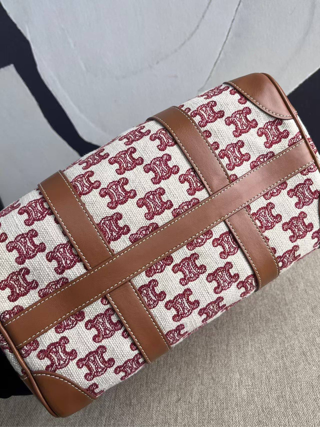 Celine Boston Two-Way Bag in Brown Monogram Canvas