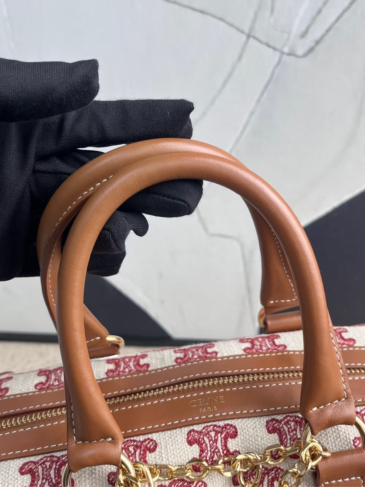 Celine Boston Two-Way Bag in Brown Monogram Canvas