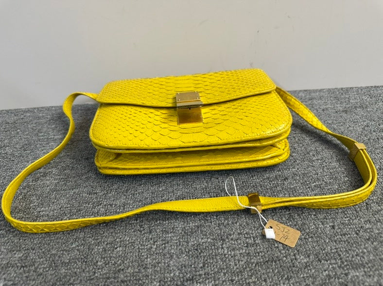 Celine Yellow Box Bag - Shoulder Style