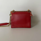 Fendi Two Ways Bag Red Leather Shoulder Bag