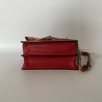 Fendi Two Ways Bag Red Leather Shoulder Bag