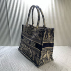 Christian Dior Book Tote Blue Canvas Bag