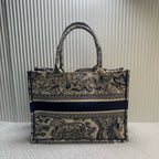 Christian Dior Book Tote Blue Canvas Bag
