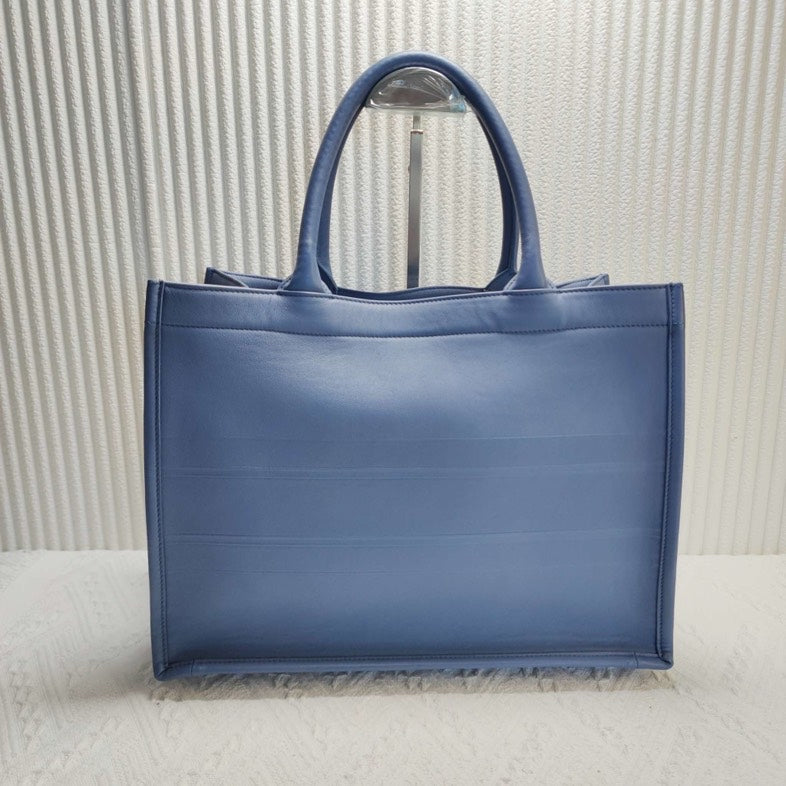 Christian Dior Book Tote Bag in Blue Leather