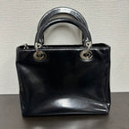 Dior Lady V Black Leather Top Handle Bag