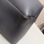 CELINE Bucket Bag Gray Leather Shoulder Bag