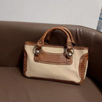 Celine  Tote Bag in Brown and Beige Leather - Large Designer Handbag