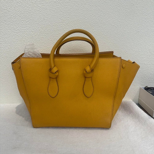 Celine Mini Luggage Tote Yellow Leather Top Handle Bag