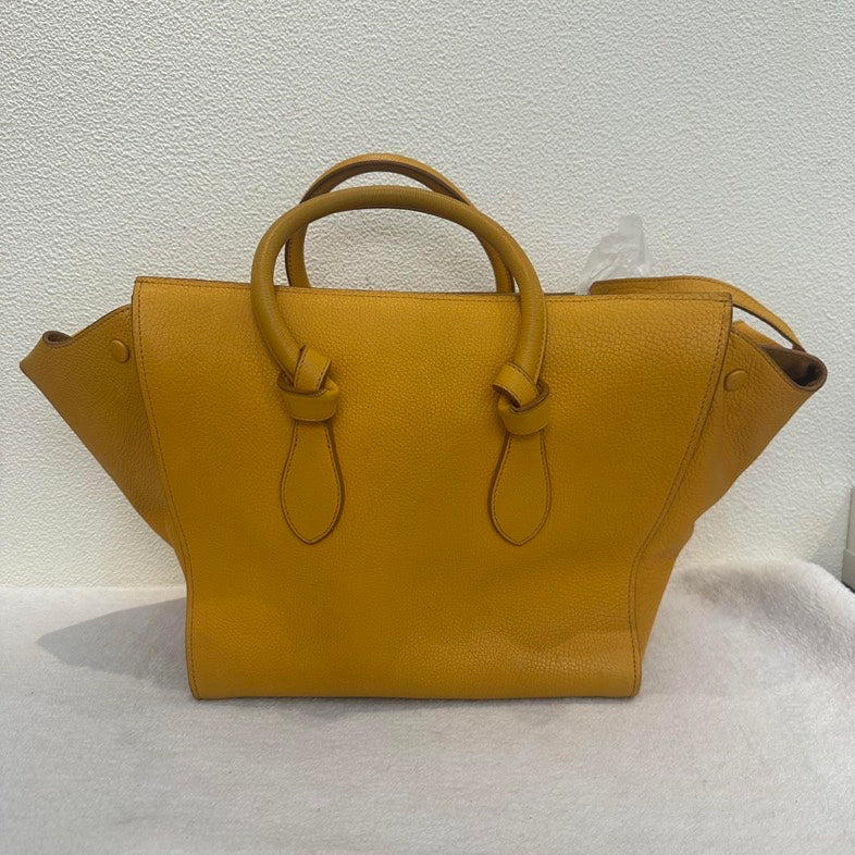Celine Mini Luggage Tote Yellow Leather Top Handle Bag
