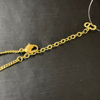 Dior Rhinestone Gold Necklace  39-44cm