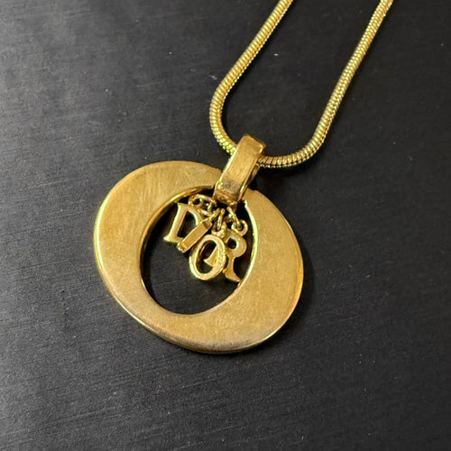 Christian Dior Pendant Necklace Gold Charm O266461