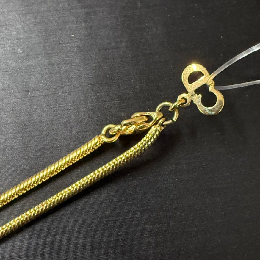 Christian Dior Pendant Necklace Gold Charm O266461