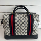 Gucci Duffle Bag 1902 in Beige Canvas -  Vintage Designer Handbag
