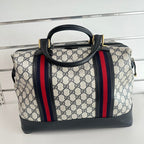 Gucci Duffle Bag 1902 in Beige Canvas -  Vintage Designer Handbag