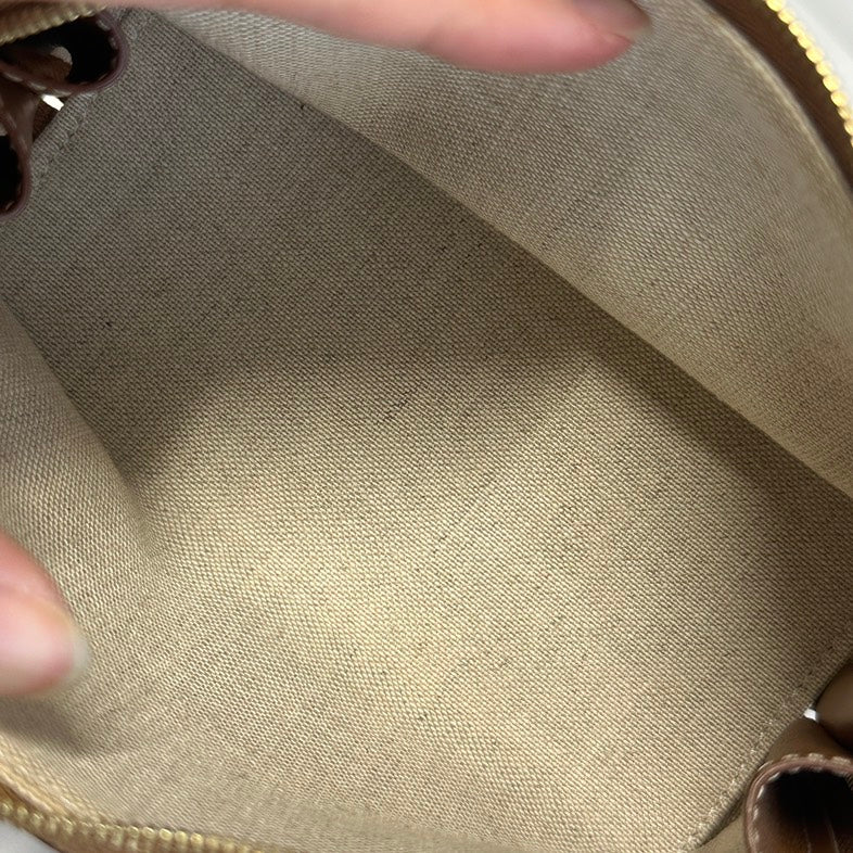Celine Chain Canvas Bag 3340 in Red and Brown Monogram Stylish Shoulder Bag