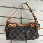 Celine Canvas Macadam Black Shoulder Bag 6647