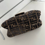 Fendi Zucca Pattern Brown Canvas Shoulder Bag 3764