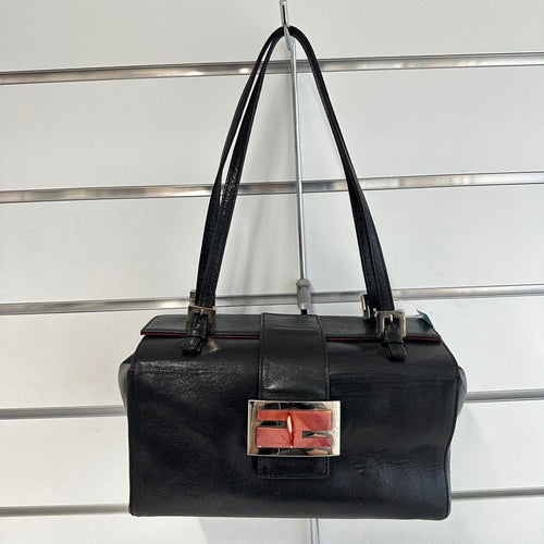 Fendi Baguette Black Leather Shoulder Bag 2782