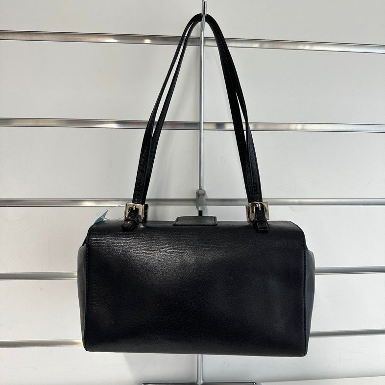Fendi Baguette Black Leather Shoulder Bag 2782