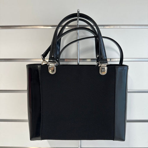 Dior 2ways Bag 5248 Black Leather Top Handle & Shoulder Bag
