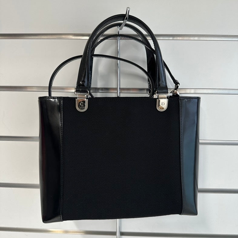 Dior 2ways Bag 5248 Black Leather Top Handle & Shoulder Bag