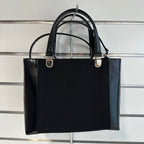 Dior 2ways Bag 5248 Black Leather Top Handle & Shoulder Bag