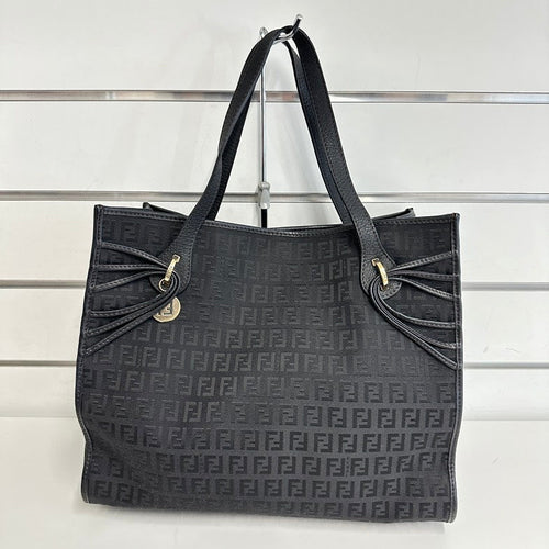 Fendi  1001 Tote Bag Black Canvas
