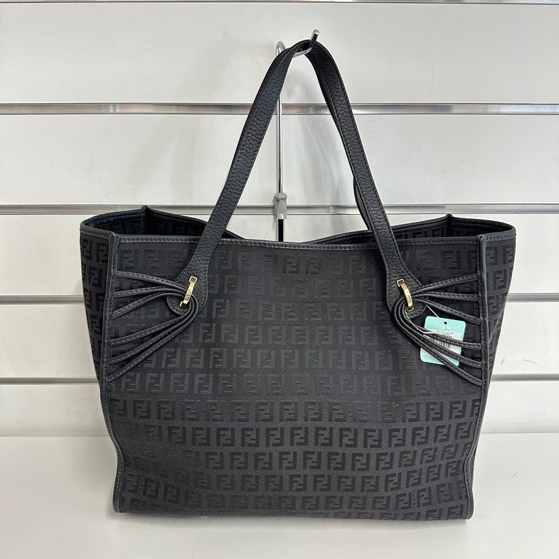 Fendi  1001 Tote Bag Black Canvas