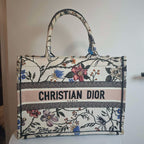 Christian Dior Book Tote MM Floral Canvas Tote Bag - Multicolor