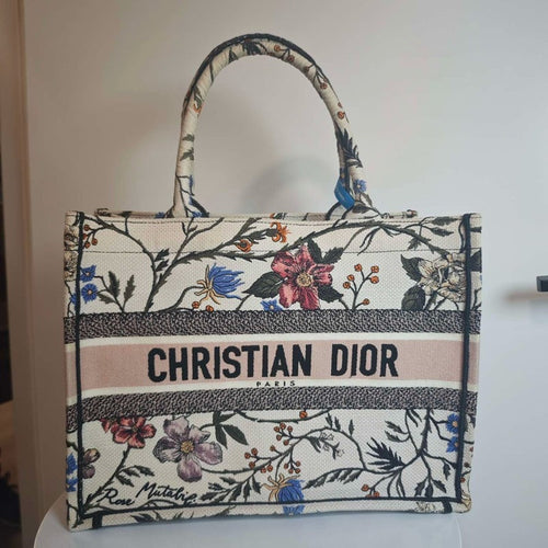 Christian Dior Book Tote MM Floral Canvas Tote Bag - Multicolor
