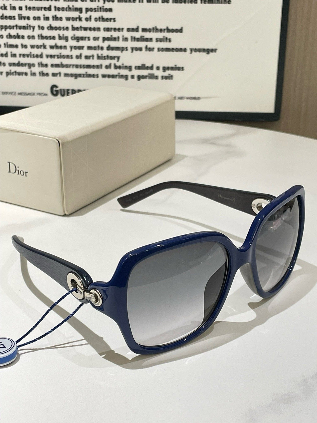 Christian Dior Oversized Blue Sunglasses