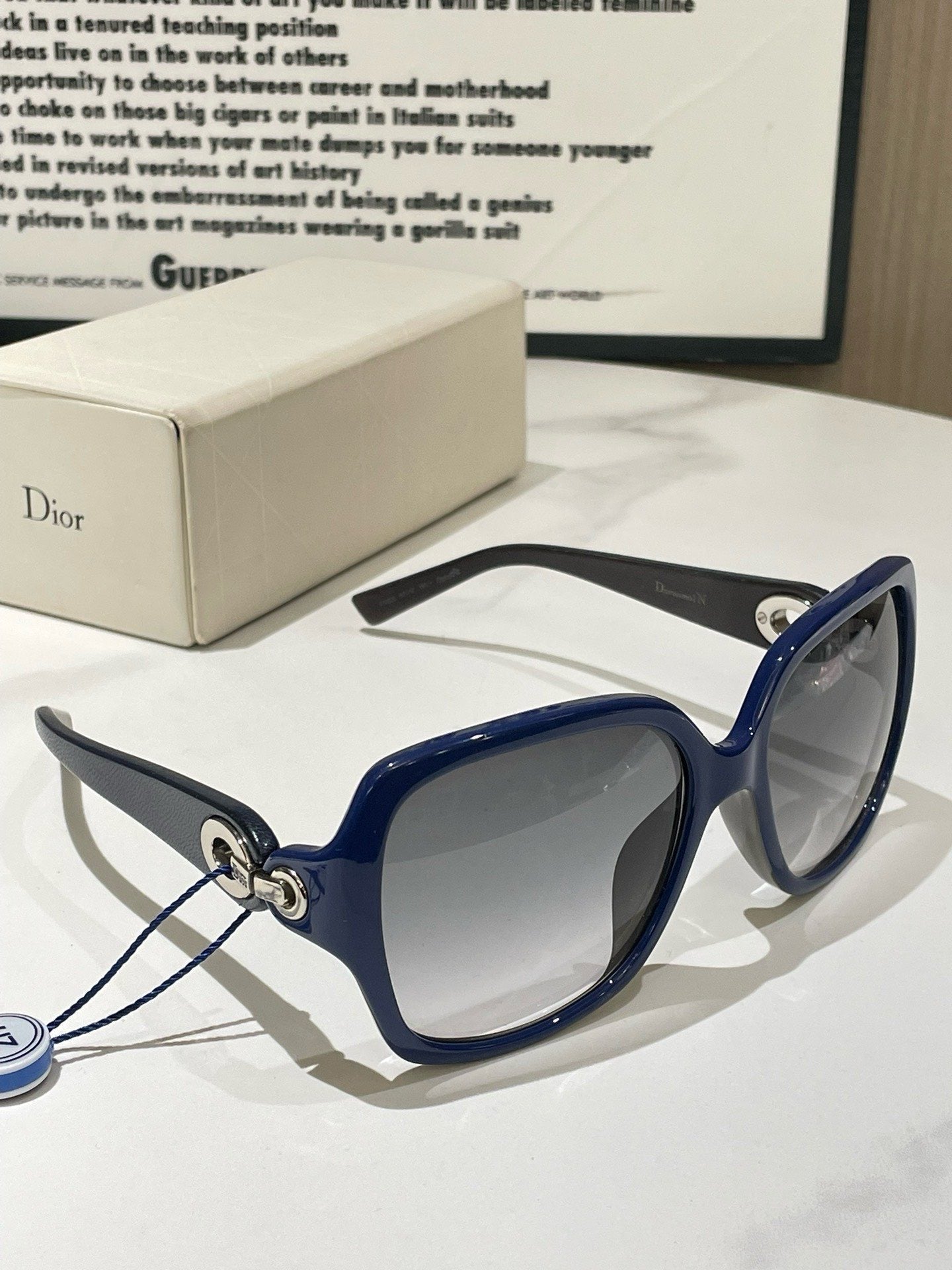 Christian Dior Oversized Blue Sunglasses