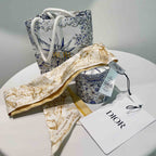 UNUSED Christian Dior Twilly in Beige Silk OS Scarves and Shawls