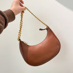 Celine Brown Leather Hobo Bag