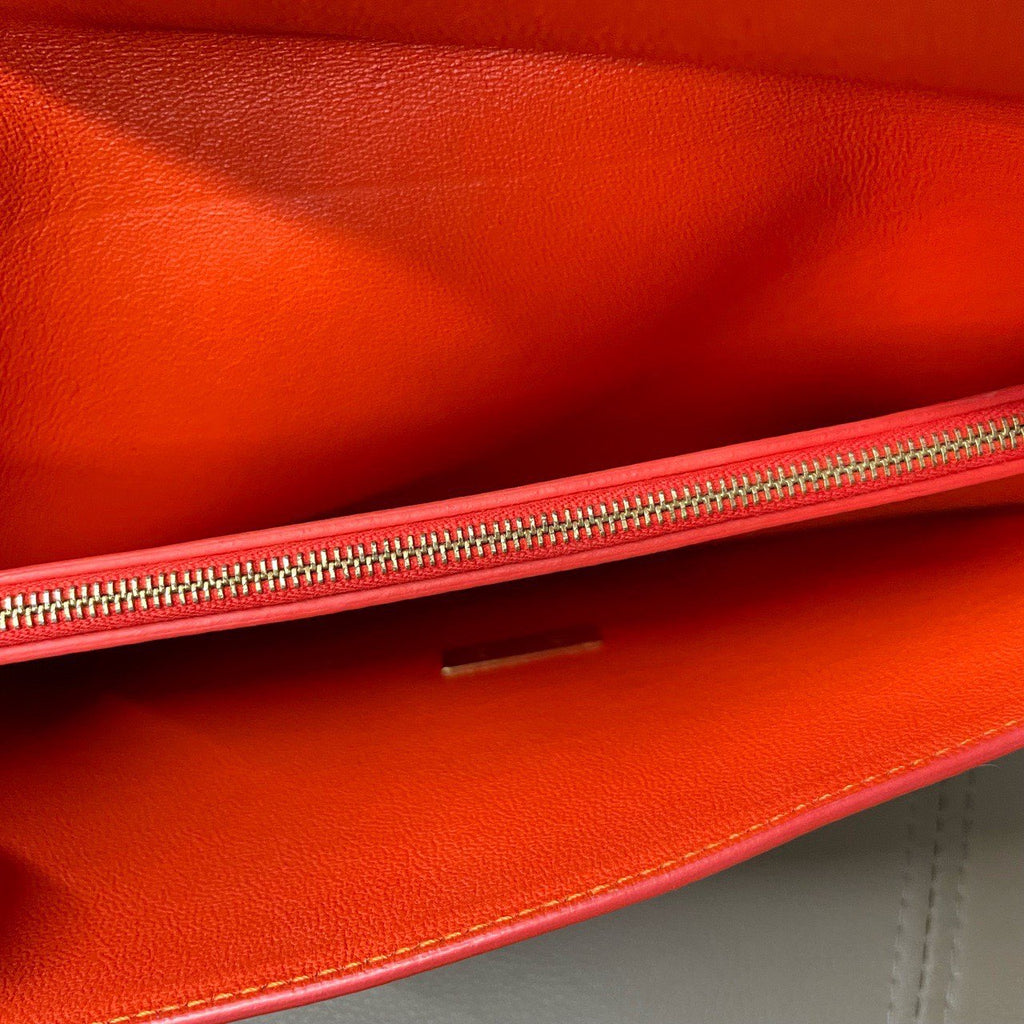 New  Celine Clutch in Orange Canvas
