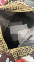 Fendi Zucca Monogram Brown Shoulder Bag 9042
