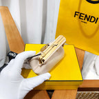 Fendi First Nano Chain Bag Beige Leather Mini Bag