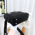 Dior Lady Bag in Black Leather - Classic Top Handle Style
