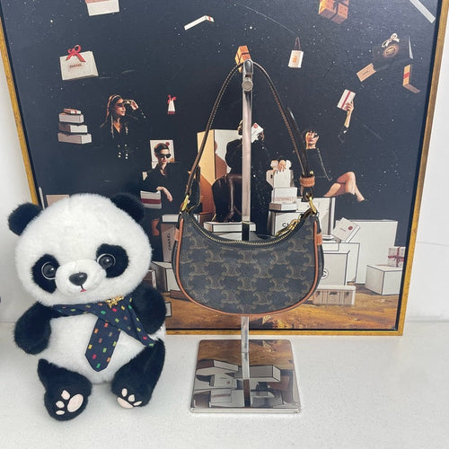 Celine Ava Brown Canvas Shoulder Bag 12119232