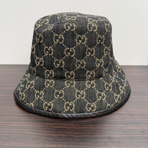 Gucci GG Denim Hat Black 57cm FM9065