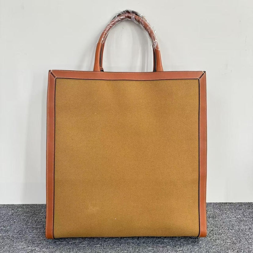 Celine Paris Canvas Tan Tote Bag