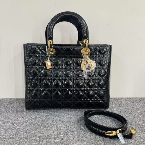 Dior Lady Bag SJZ2-15 Black Top Handle Bag -