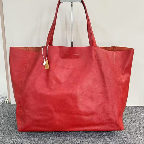 Celine  Red Leather Tote Bag SJZ2-26
