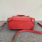 Celine Luggage Nano Bag SJZ2-18 Red Leather Satchel