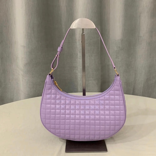 Celine Triomphe Ava Hobo Bag Lilac Leather