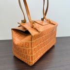 Fendi Zucchino Handbag B0011 Orange Shoulder Bag